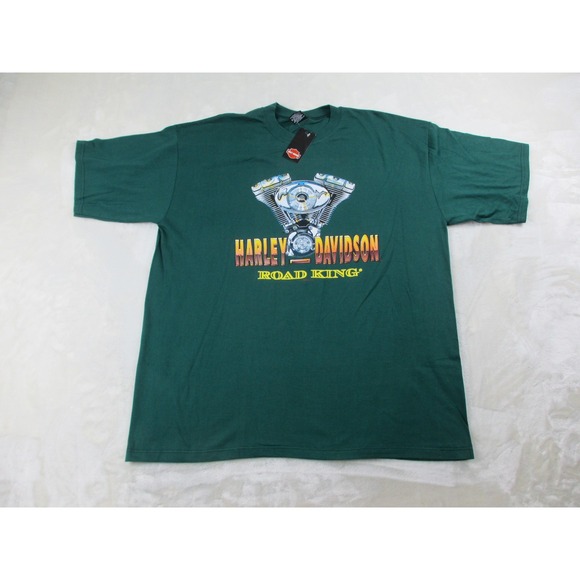 Harley-Davidson Other - NEW VINTAGE Harley Davidson Shirt Mens Extra Large Green Road King Biker 2000